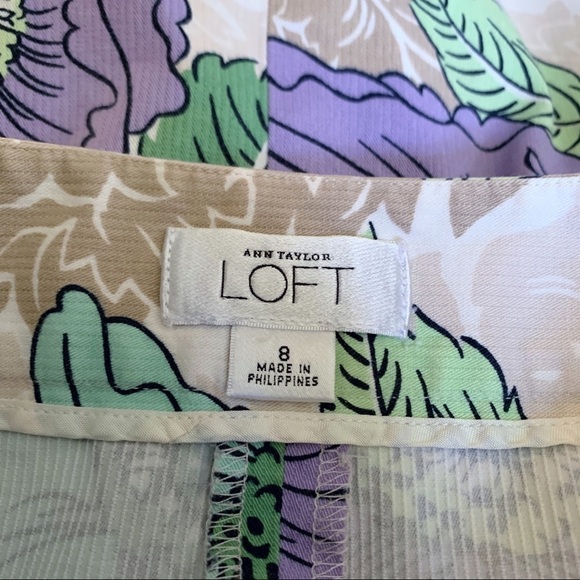 Ann TAYLOR LOFT Floral Box Pleat Skirt - Picture 6 of 7